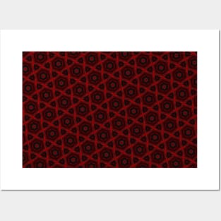 Red Seamless Mandala Pattern Posters and Art